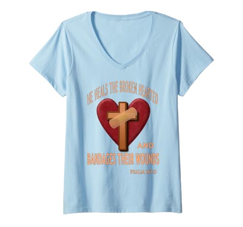 Womens He Heals The Broken Hearted & Bandages Wounds Bible