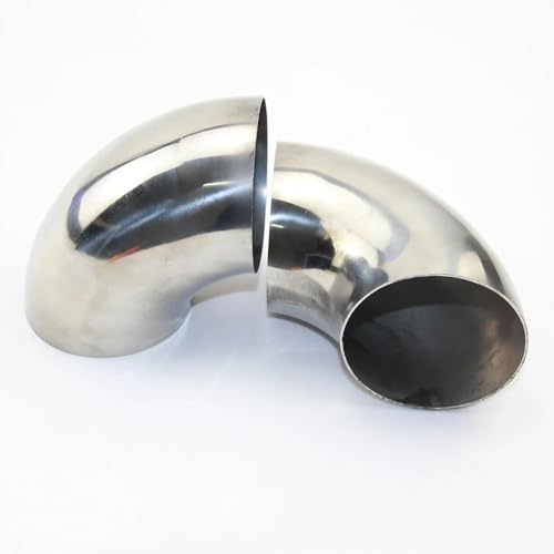 Embout échappement silencieux coude 90° en acier inoxydable de 48mm x 1.2mm pour tube auto