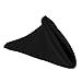 LinenTablecloth 17-Inch Polyester Napkins (1-Dozen) Black