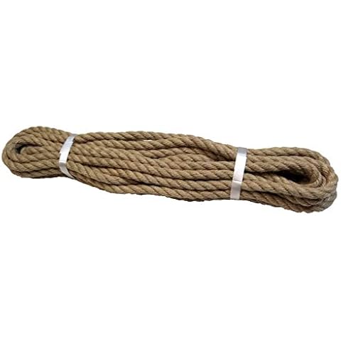 Trafalgar Marine Mooring ropes, dock lines for canal narrow boats (10 Meter x 14mm, cream synthetic hemp) Cover
