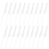 Double-cell Quantitative Plastic Pasteur Burette 50Pcs 100UL | Precision Dispensing for Solutions and Reagents, Science Education Labs, White Design, Bulk Classroom Supply