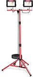 【WAS SIE ERHALTEN】1 * LED BAUSTRAHLER ARBEITSSTRAHLER MIT STATIV, 1 * 1,5M STATIV TELESKOPHALTERUNG, 1 * HALTERUNGSGRIFF, 1 * HANDBUCH.