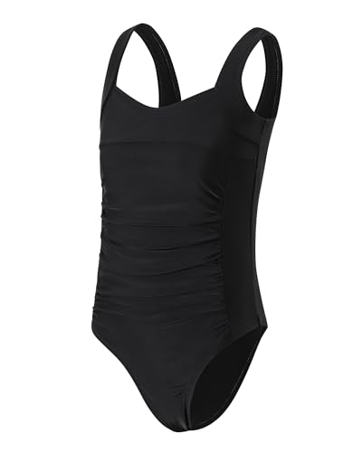 Girls One Piece Swimsuit Ruffled Teen Girl Swimsuit Size 6-16Y Wide Straps Girls' Swimwear for Bathing Suits Yizuoding003