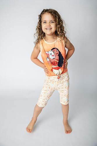 Image of Disney Stitch丨 Frozen丨 Minnie Mouse丨Princess丨Winnie Tank Top+Dolphin Shorts Girls Outfits Workout Athletic Set Summer