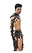 Olly And Ally Real Black Leather Heavy duty Mens Roman Gladiator Kilt Set LARP - (K3-BLK) W36