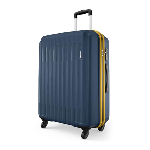 Safari Genius Alley 75cm Large Size Check-in Trolley Bag Hard Case Polypropylene, 4 Spinner Wheels, 360 Degree Wheeling Luggage, Travel Bag, Suitcase for Travel, Trolley Bags for Travel, Navy