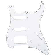 Fits Fender USA/Mexican Made Standard Stratocaster Modern Style.If you use it for other Strat style guitar, you may need a modification for line up 11 mounting screw holes, HSS pickup routine Plastic made, 2.0-2.2mm(0.08-0.09 inch) thickness Double l...