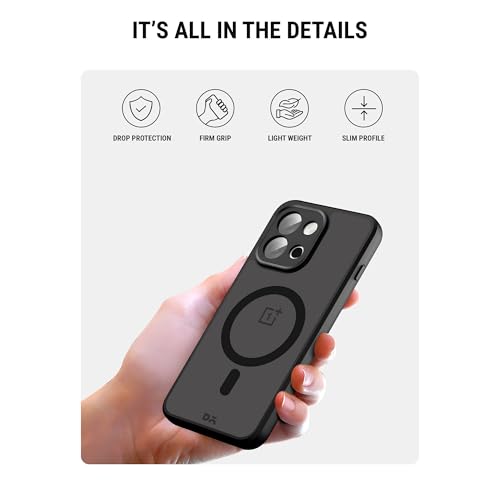 Image of DailyObjects Nimbus Magnetic Case Cover Compatible with OnePlus 13s | Wireless Charging Slim Back Cover - Black