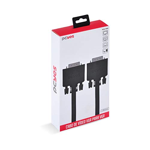 CABO DE VÍDEO VGA 15 PINOS MACHO PARA VGA 15 PINOS MACHO 28AWG PURO COBRE 3 METROS - PVM15-3 - PCYES