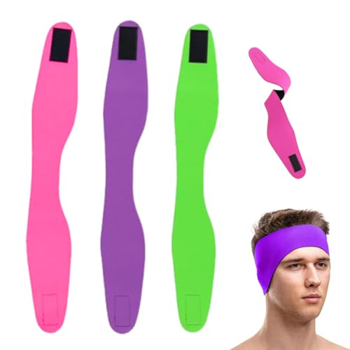 ZORTVUL 3 Piezas Diadema De Natación Impermeable Para Niños, Banda De Neopreno Elástica Ajustable, Evita Entrada De Agua Y Mantiene Tapones Oídos Para Surf Buceo Y Rafting