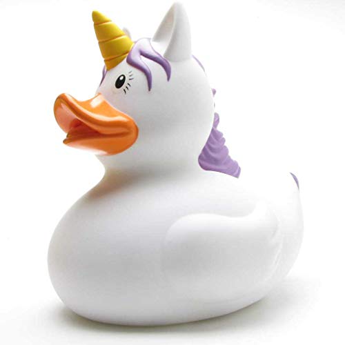 Canard de bain XXL licorne blanc de 25 cm pour le bain des enfants