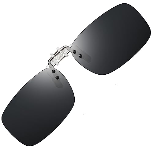 Polarized FLIP Clip On Sunglasses over Glasses for Men Women UV Protection