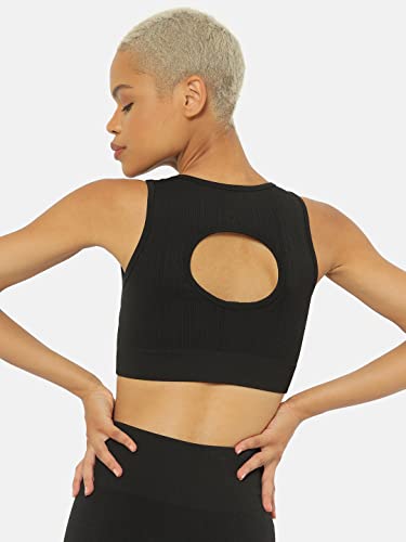 Image of Women's Slip-On Sports Bra | Lightly Padded | Seamless Technology Full-Coverage Sports Bra | Racerback Medium-Impact