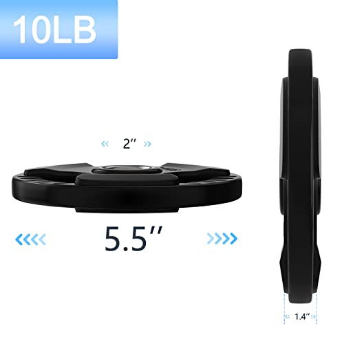 Olympic Grip Weight Plates For Strength Training, 5Lb/10Lb/25Lb/35Lb/45Lb Iron Weight Plates For Weightlifting And Crossfit In Home & Gym #TOP5