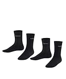 ESPRIT Unisex Kinder Foot Logo 2-Pack Socken Biologische Baumwolle Schwarz Grau viele weitere Farben verstärkte Kindersocken ohne Muster atmungsaktiv dünn und einfarbig im Multipack Doppelpack 2 Paar