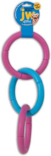 JW Pet Interactive Rubber Tug & Chew Toy Dog Toy, Large (Pack of 12)