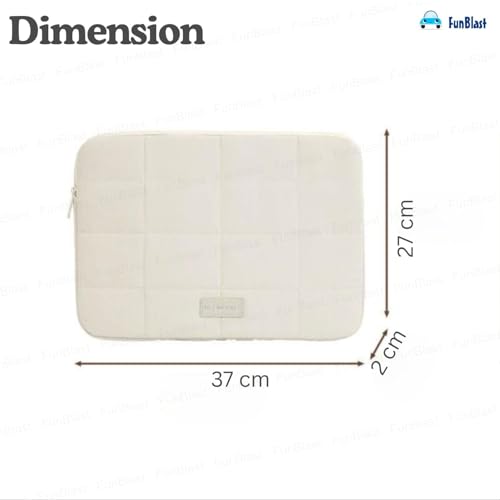 Image of FunBlast Padded Laptop Cover Bag - Laptop Sleeve Bag, Multifunctional Shockproof, Waterproof Laptop Case, 14 Inches Business Bags for Business, Travel, College (Beige)