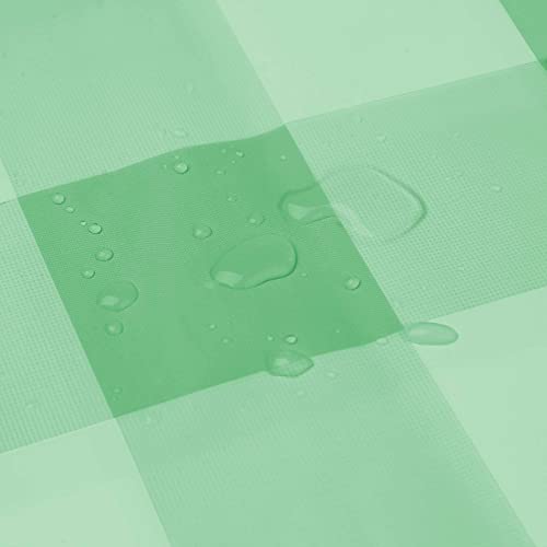Picnic Tablecloth, Checkered Tablecloth, Plastic Tablecloth, Disposable Party Tablecloth, Plaid Tablecloth By Crystal Lemon (Green, 4) #TOP3
