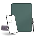 New Rocketbook Pro 2.0 Smart Notebook | Green | Scannable Office Notebook with 20 Sheet Page Pack - Lined and Dot Grid | Hardcover Vegan Leather Reusable Notebook with 1 Pilot Frixion Pen & 1 Microfiber Cloth | Letter Size: 8.5 in x 11 in