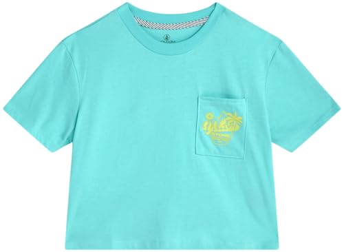 Image of Volcom Girls Shirts - Casual Crewneck Short Sleeve Graphic Tee Trendy Tops - Breathable Girls Summer Clothes