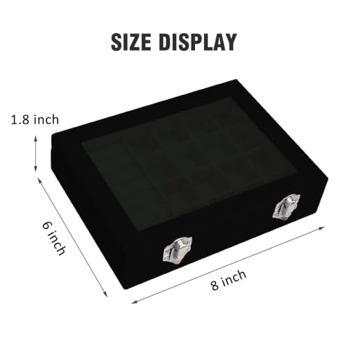 Image of Vicoter Rings Organizer Tray 7 Slots Velvet Jewelry Earring Storage Box