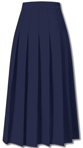 Image of SANGTREE Girls Women's Pleated Skirt, Elastic Waist Uniform Skirt, 2 Years - US 4XL