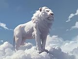 5D Diamond Painting Nube, Diamond Painting Adultos Lion, DIY Punto de Cruz Cuadro Diamantes Kits, 5D Manualidades Adultos, Pintura de Diamante, Decoracion Habitacion, Regalo Verano, 50x40cm 2-7639