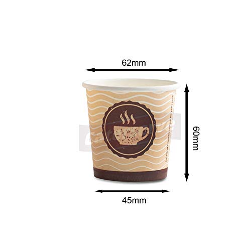 Disposable Paper Hot Coffee Tea Drinking Espresso Cups 4oz - 118ml (100 Pack)
