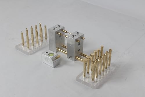Image of Lapidary Faceting Combo Kit: Transfer Jig, Angle DOP, 22 Brass DOP Sticks for Lapidaries and Gemstone Faceting