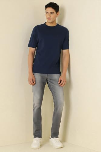 Image of Allen Solly Men's Cotton T-Shirt | Drop Shoulder | Back Print | Regular Fit | Casual Streetwear Style