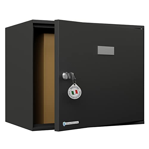 advanSecure® Paketkasten | innovatives Schließsystem für kontaktlose Paket-Zustellung | für mittel-große Pakete | designt und gefertigt in Italien | wetterfest | anthrazit Cover