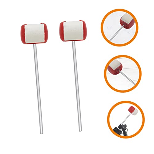 2 piezas baquetas de fieltro para pedal de bombo miniatura 4