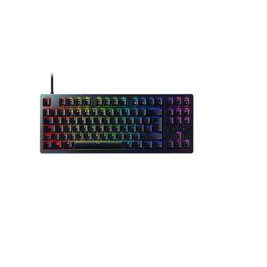 Razer Huntsman Tournament Edition - TKL Mechanical Gaming Keyboard (Kompakte Tastatur mit schnellsten Linear Opto-Mechanischen Schaltern, PBT-Tastenkappen, RGB Chroma Beleuchtung) EU-Layout, Schwarz