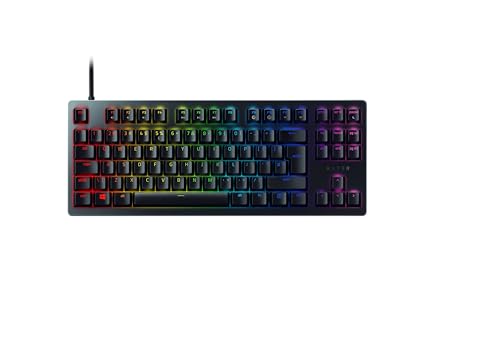 Razer Huntsman Tournament Edition (Interruptor Rojo) - Teclado para Juegos sin Llave (Teclas Ópticas-Mecánicas Lineales, Teclas PBT de Doble Disparo) Intl. Diseño US (ISO) | Negro