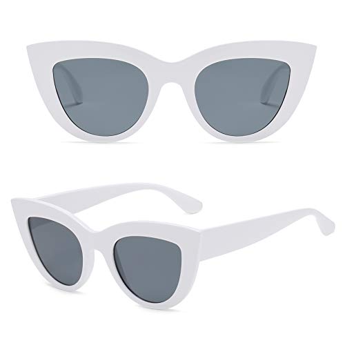Image of Retro Vintage Narrow Cat Eye Sunglasses for Women Clout Goggles Plastic Frame
