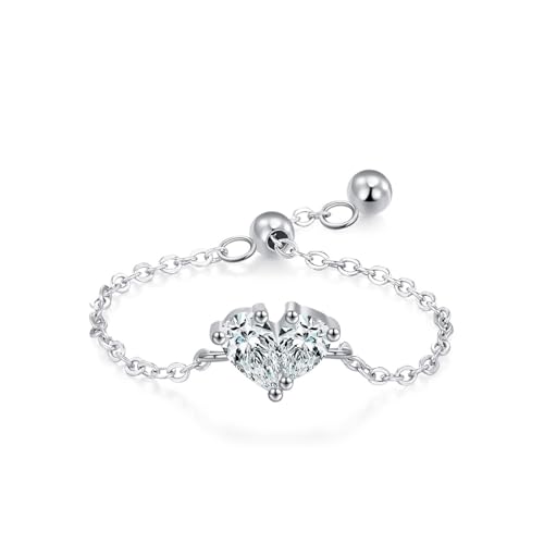 Bague en argent femme 925 ajustable pour célébrer votre amour avec une promesse éternelle