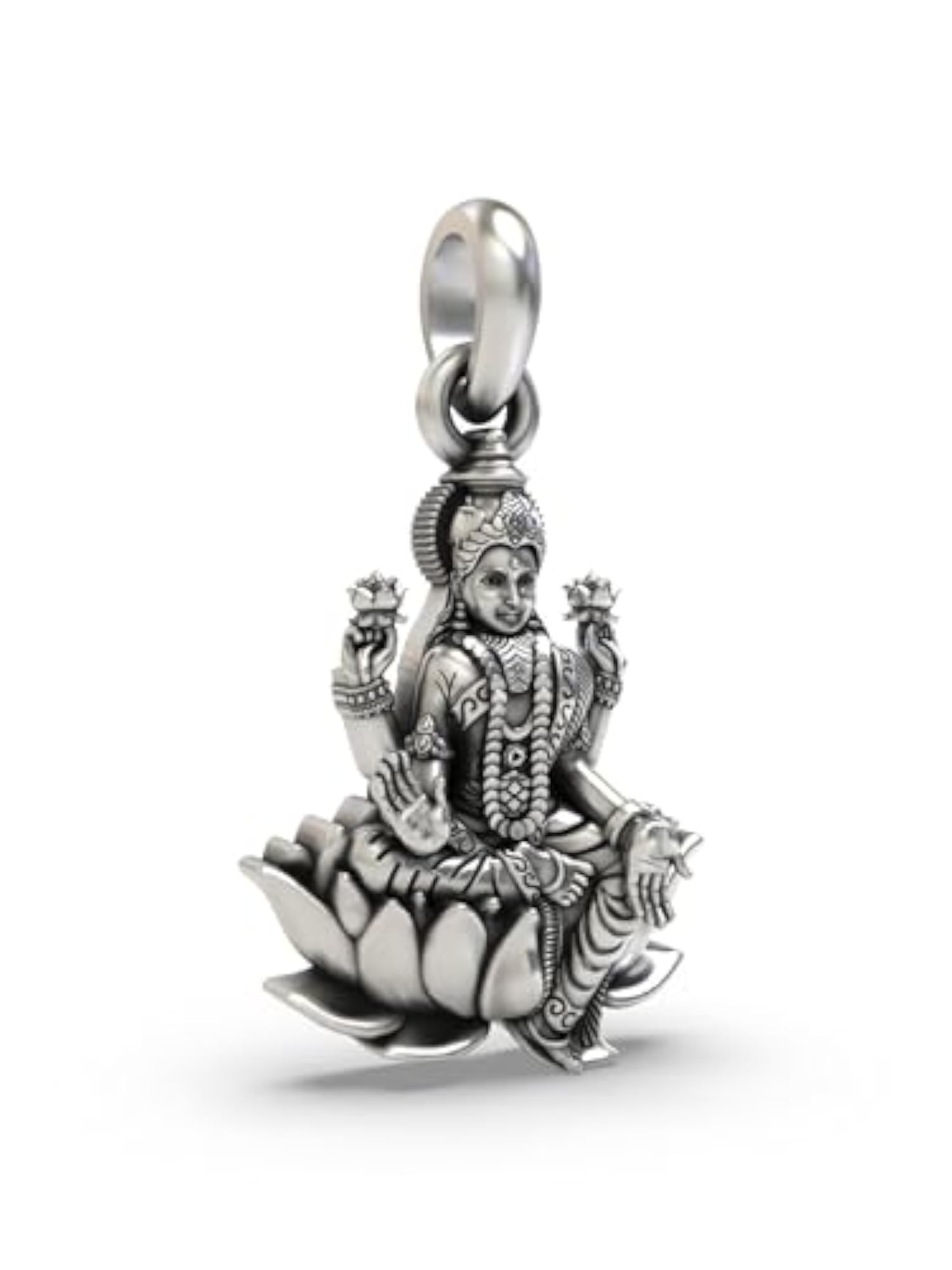 Women's 925 Sterling Silver Goddess Lakshmi Pendant