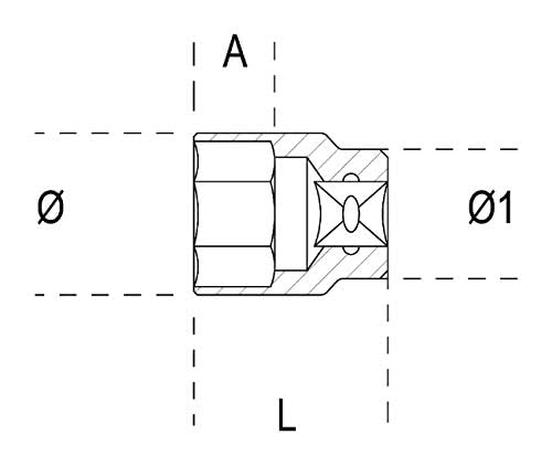 Beta 9200016 Model 920 A16 Hexagon Hand Sockets, 1/2 Drive, 16mm, Nero - Image 2