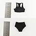 Menolana 1/6 Scale Female Clothes Bikini Dress up Ccessories Trendy Swimsuit Top and Bottom Underwear Set Women Action Figure Clothes, Black