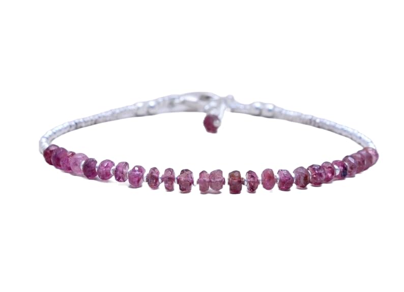 Pink tourmaline bracelet en argent sterling : le cadeau idéal pour célébrer un moment unique