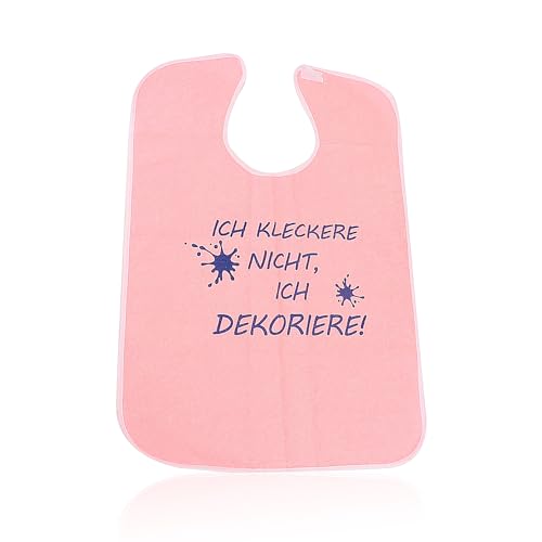 Rosa Still-Lätzchen, Wasserdicht, Bequem und Hautfreundlich, Geeignet für Erwachsene und ältere Menschen beim Essen