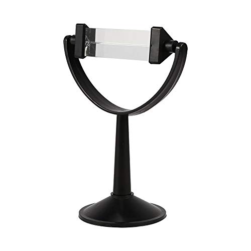 Großes optisches Prisma mit Sockel, dreifaches Dreiecksprisma aus optischem Glas mit Lichtspektrum für die Standphysik für den Unterricht