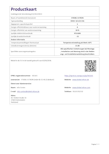 Stiebel Eltron DHB-E 18 LCD 25A Durchlauferhitzer