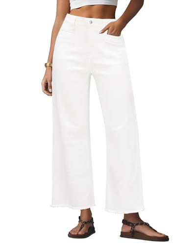 GRAPENT Wide Leg Jeans for Women High Waisted Trendy Jeans Denim Pants Stretchy Baggy with Pockets