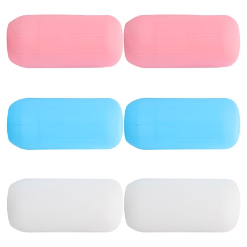 LALADEFIEE Manicotti elastici per bottiglie da viaggio anti-perdita in silicone 22cm, coperture protettive per contenitori shampoo e lozione, set da 6 pezzi multiuso per viaggi, colori assortiti