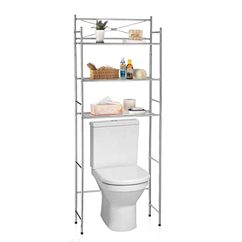 IDIMEX Etagère de Salle de Bain MARSA Meuble de Rangement au-Dessus des Toilettes WC ou Lave-Linge avec 3 tablettes, en métal chromé