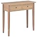 Produktbild vidaXL Holz Konsolentisch mit 2 Schubladen Konsole Beistelltisch Flurtisch Kommode Anrichte Sideboard Frisiertisch Schminktisch Kosmetiktisch Braun