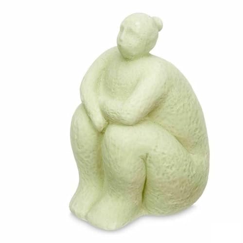 Figura Decorativa Dolomite 18 x 30 x 19 cm 4 Pezzi Seduto donna verde
