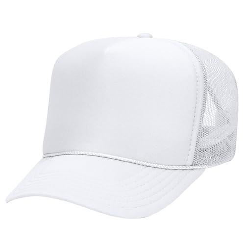 Image of OTTO Polyester Foam Front 5 Panel High Crown Mesh Back Trucker Hats in 97, Bulk, Wholesale