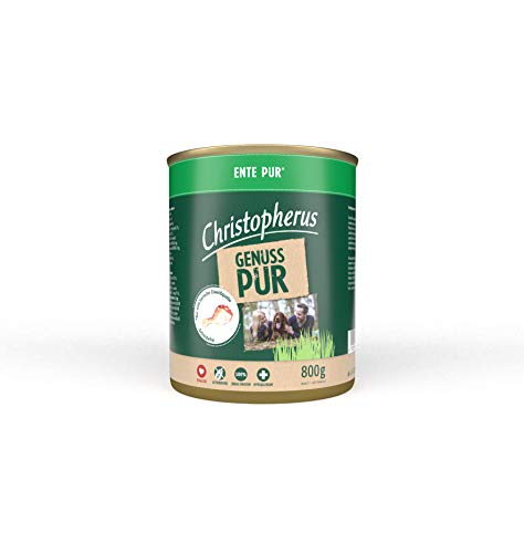 Christopherus PUR, Ente, Vollnahrung für Hunde, Nassfutter, 6 x 800 g